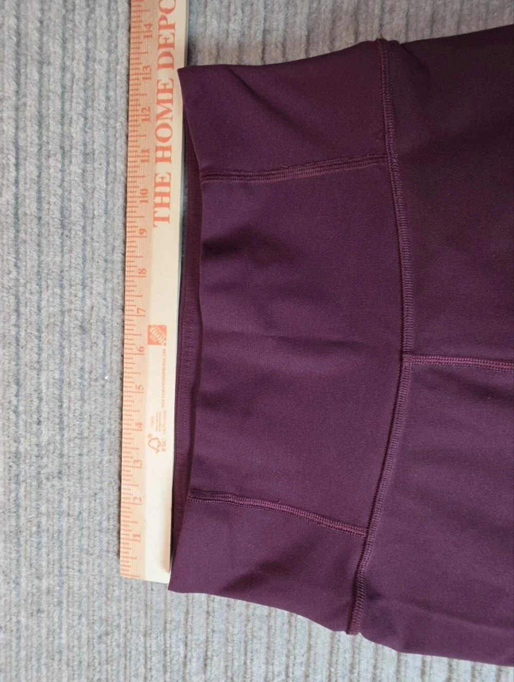 Lululemon Zoned In Tight Maroon Reflective Run Leggings 8 Breathable 27